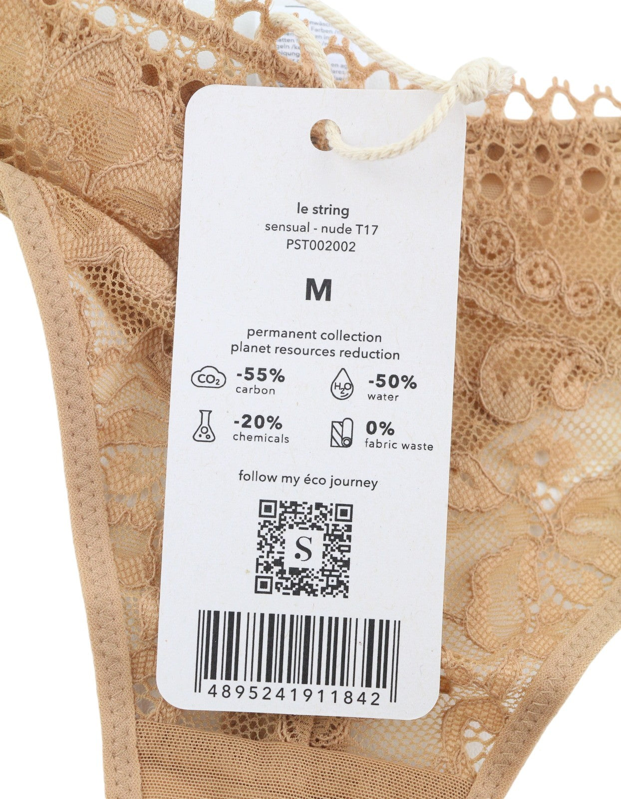 SCANDALE Le String Sensual-Nude T17 Women Panties M Delicate Lace Insert 3-Pack