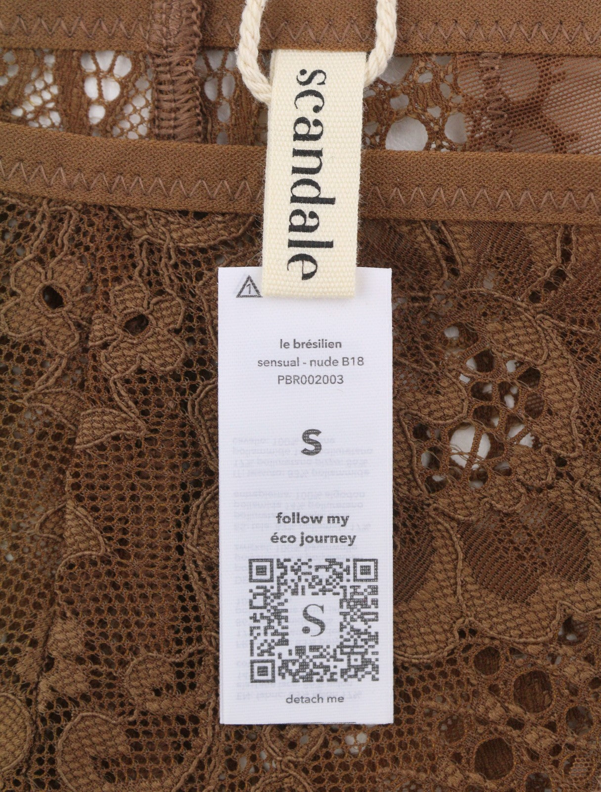 SCANDALE Le Bresilien Sensual-Nude B18 Women Panties S Brown Laces 3-Pack