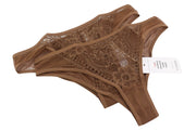 SCANDALE Le Bresilien Sensual-Nude B18 Women Panties L Brown Laces 2-Pack