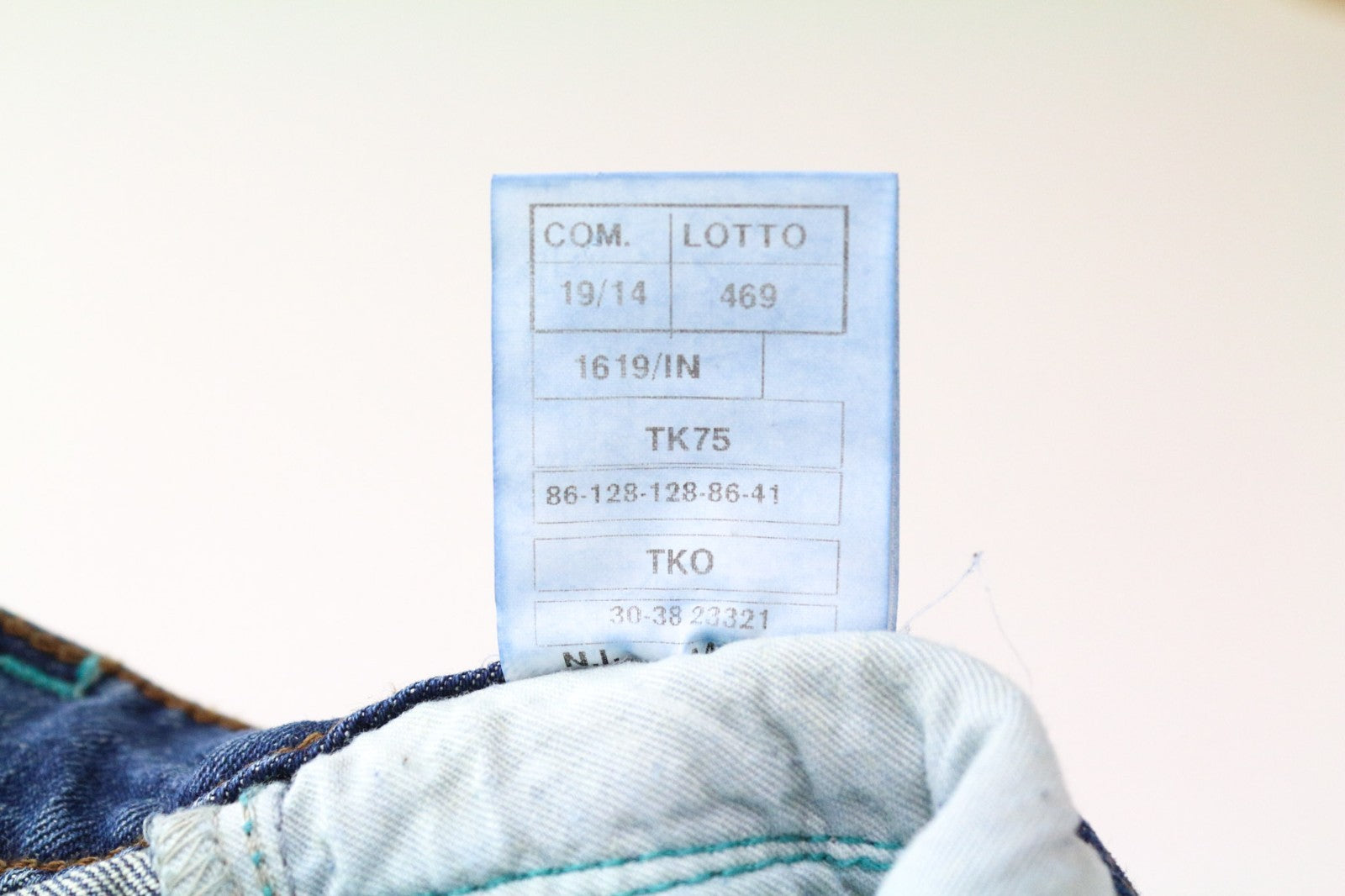 TAKESHY KUROSAWA TK75 Men's Jeans W30 Blue Slim Distressed Stretch Button Fly