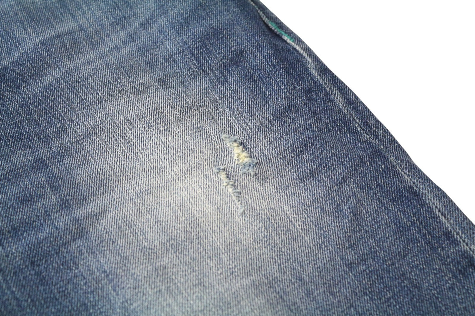 TAKESHY KUROSAWA TK75 Men's Jeans W30 Blue Slim Distressed Stretch Button Fly