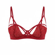 SCANDALE Le Bandeau Unpadded Sublime-Red Women Bra 75B Guipure Laces