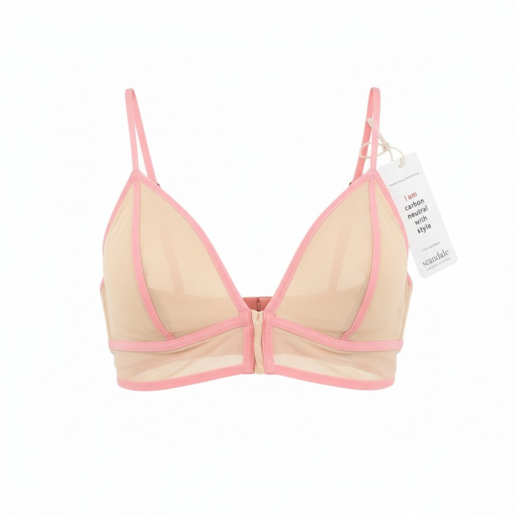 SCANDALE Le Triangle Spacer Cup Sleek-Nude A14 Women Bra M Mesh Inserts