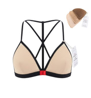 SCANDALE Le Triangle Back Detail Sleek-Nude A14 Women Bra L Front Clip +3 Pads