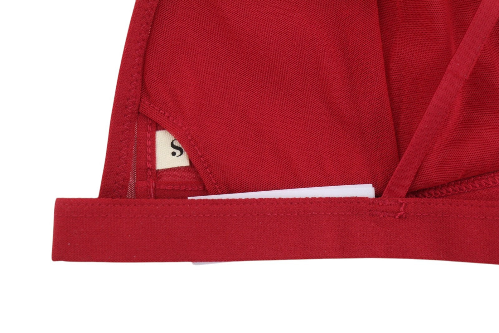 SCANDALE Le Triangle Back Detail Sleek-Red Women Bra M Front Clip Mesh +3 Pads