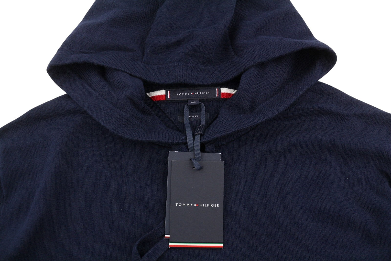 TOMMY HILFIGER THFlex Global Stripe Men Jumper 2XL Navy Hooded