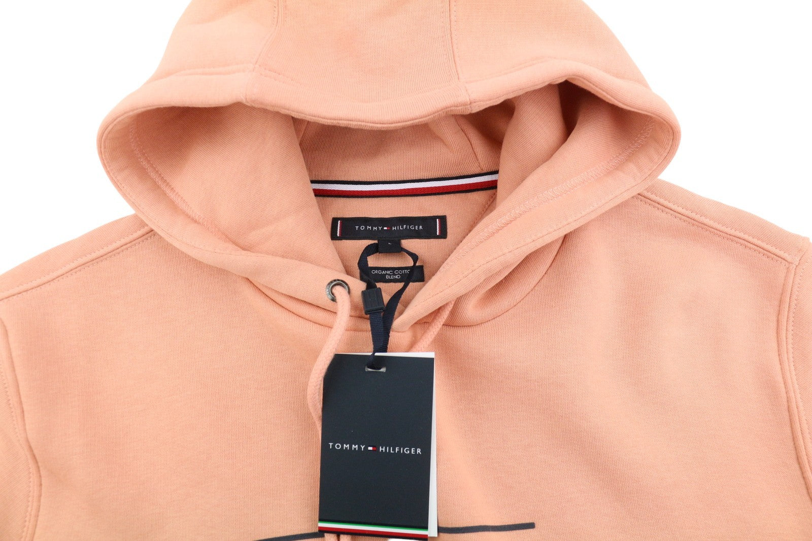 TOMMY HILFIGER Fapino Stacked Logo Men Hoodie L Cotton Blend