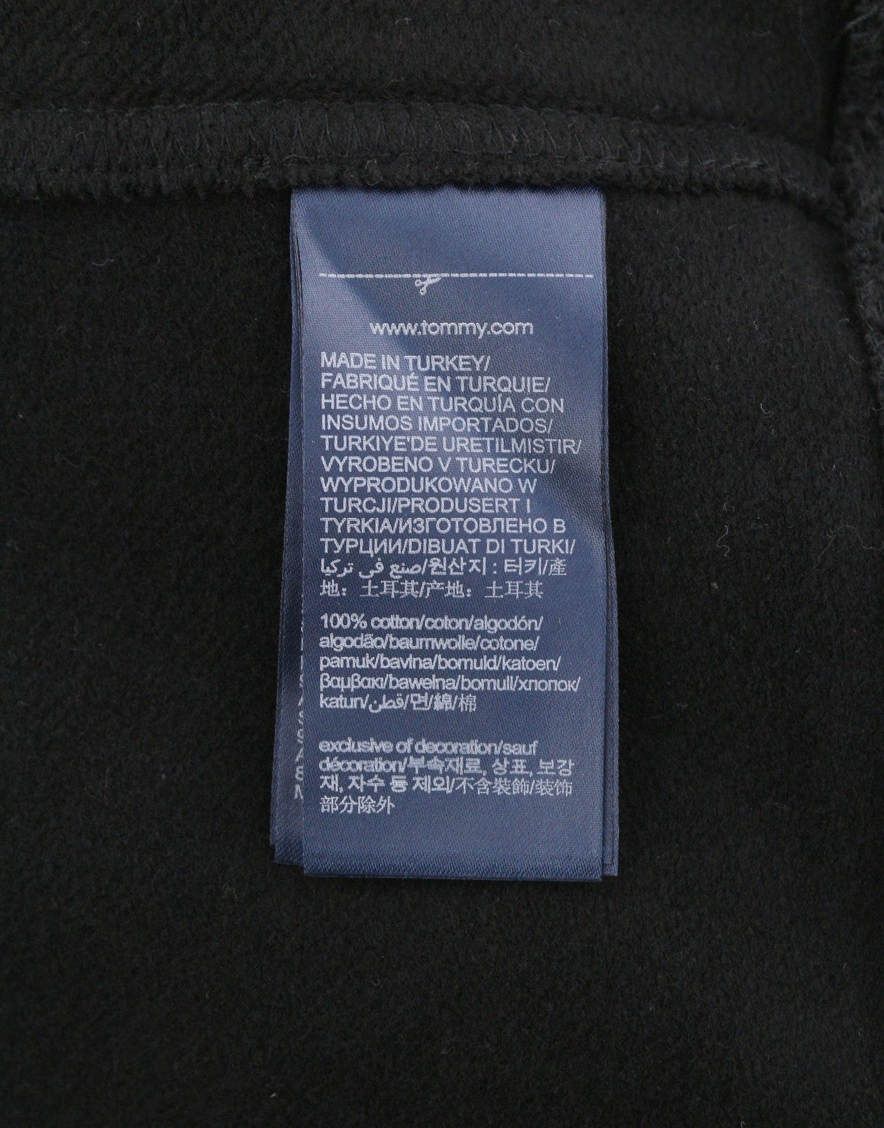TOMMY HILFIGER Women Hoodie M Black Oversized Logo