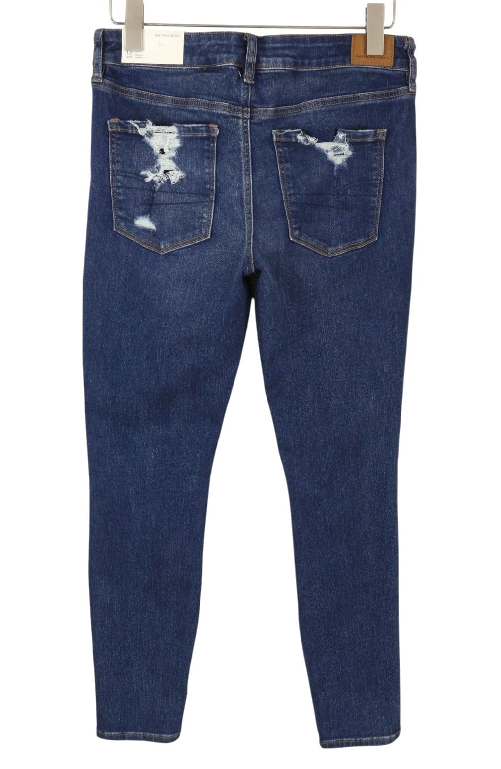 AMERICAN EAGLE OUTFITTERS Jegging Authentic Dark Indigo Women Jeans W31 Ripped