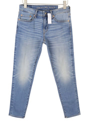 AMERICAN EAGLE OUTFITTERS Airflex+ Skinny Fresh Bright Men Jeans W31/L30 Faded
