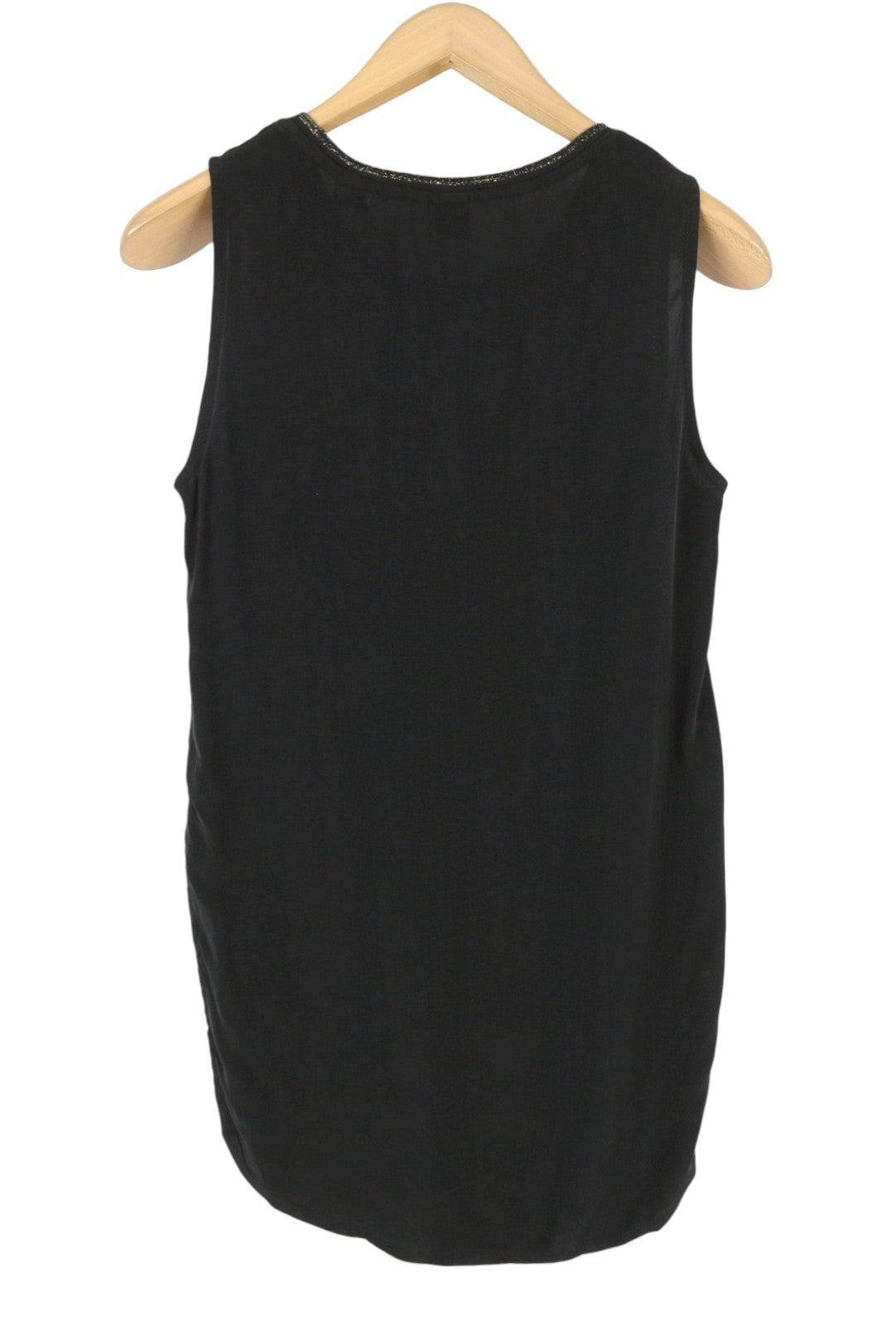 SCOTCH & SODA Women T-Shirt S Black Striped Round Neck Longer Back Sleeveless