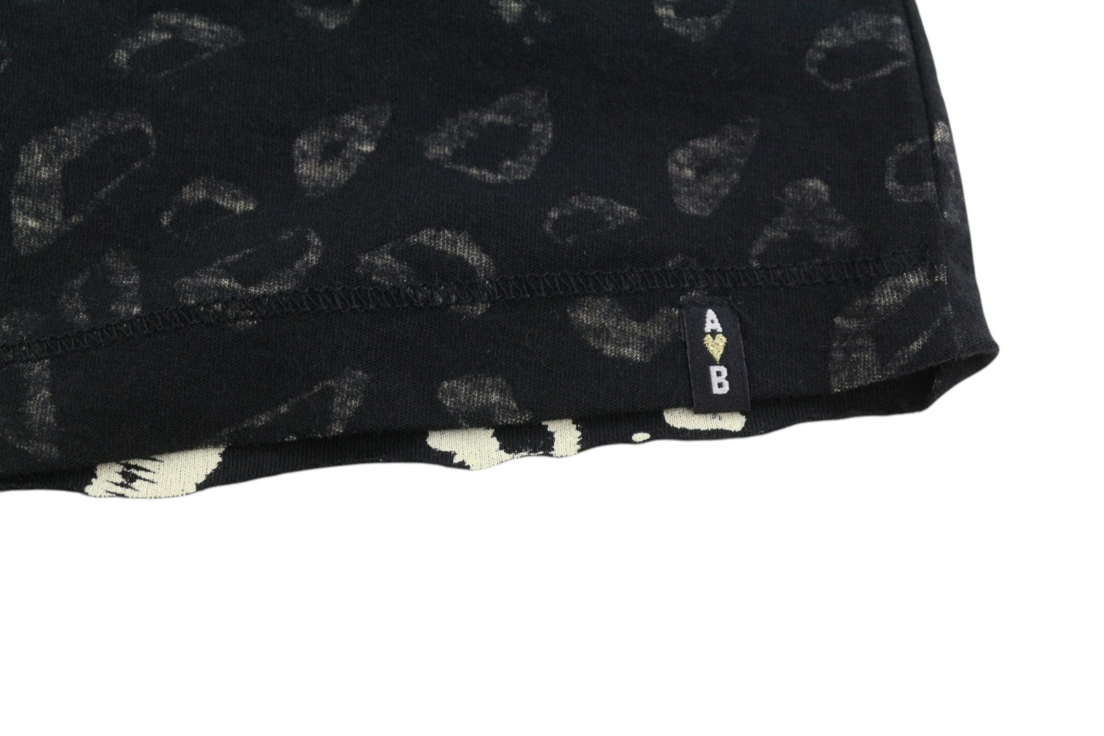 SCOTCH & SODA Women T-Shirt XS Black Patterned V-Neck Short Sleeved