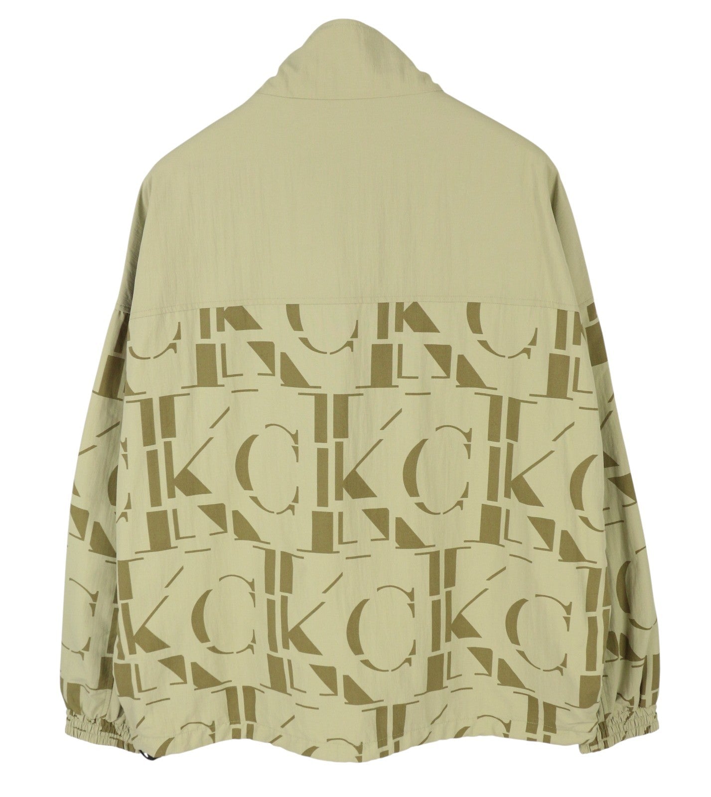 CALVIN KLEIN Mix Media Popover Men Jacket M Green Anorak