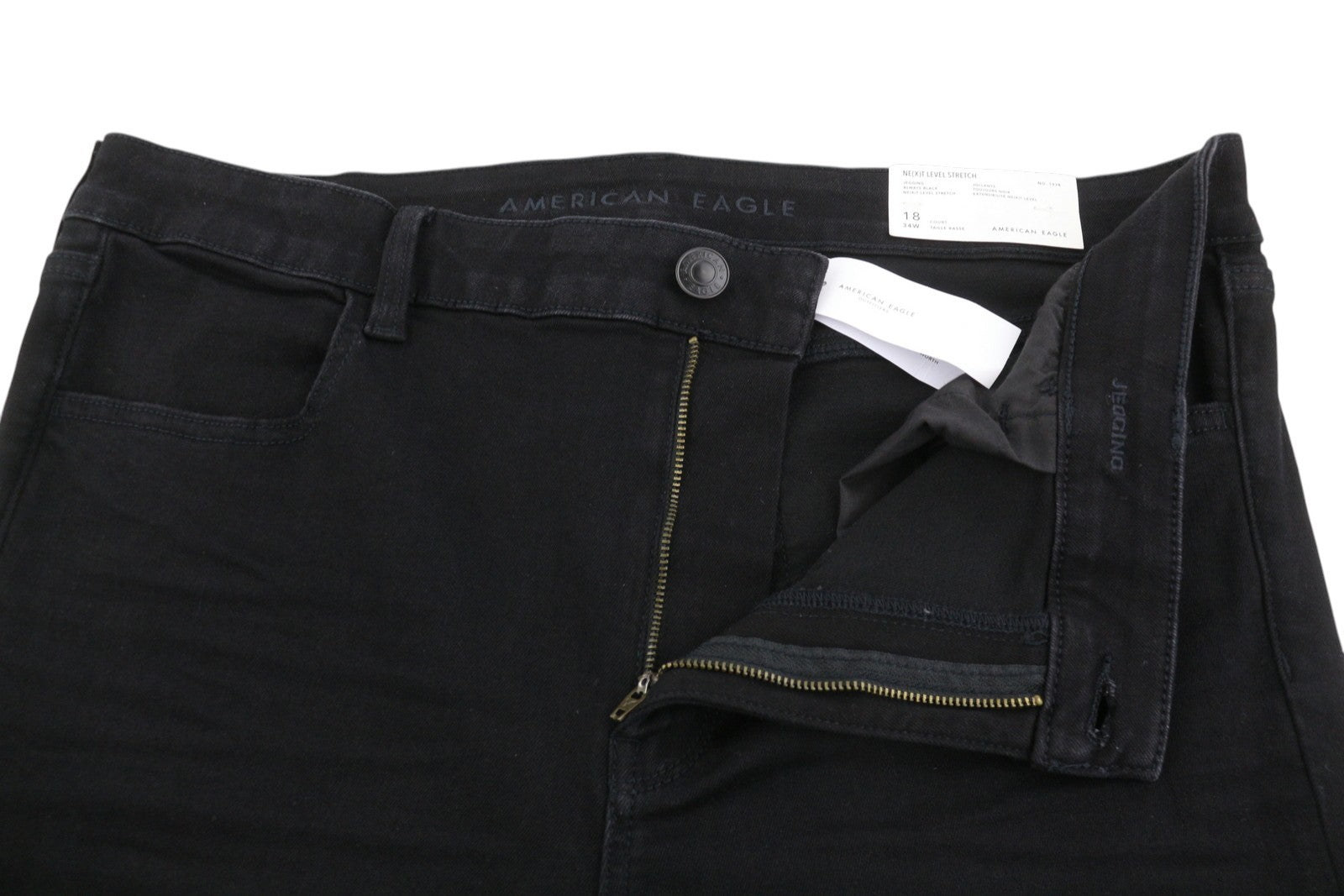 AMERICAN EAGLE OUTFITTERS Jegging Always Black Women Jeans W34 Stretch Denim