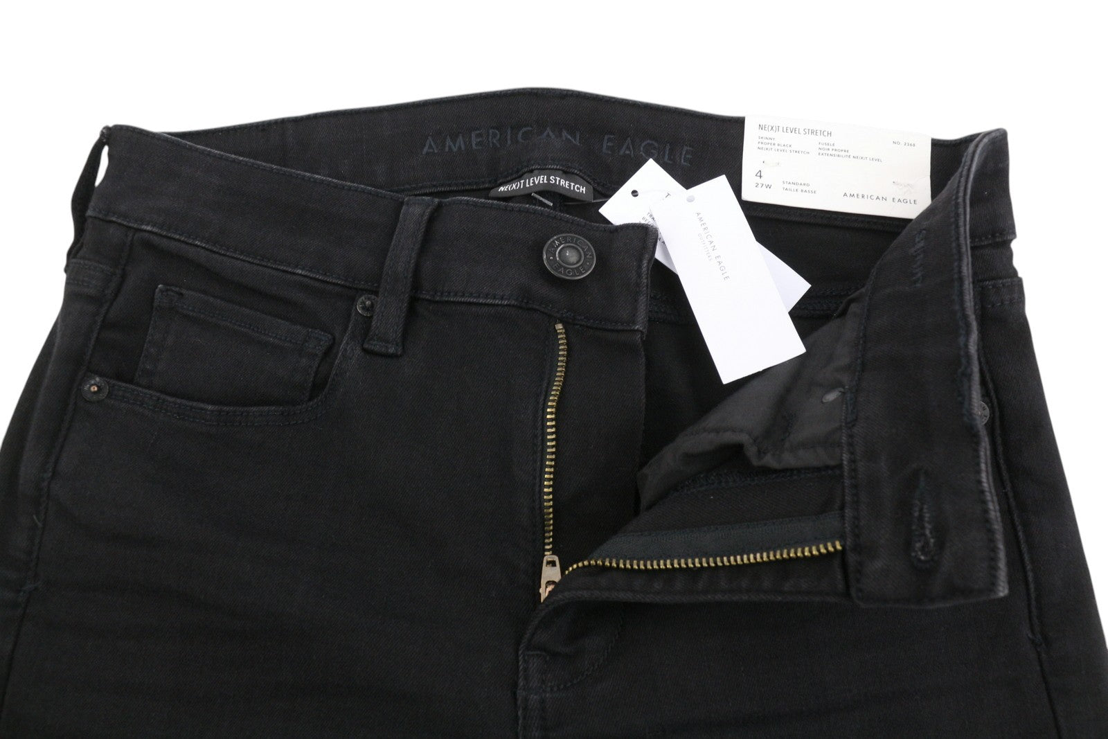 AMERICAN EAGLE OUTFITTERS Skinny Proper Black Women Jeans W27 Next Level Stretch