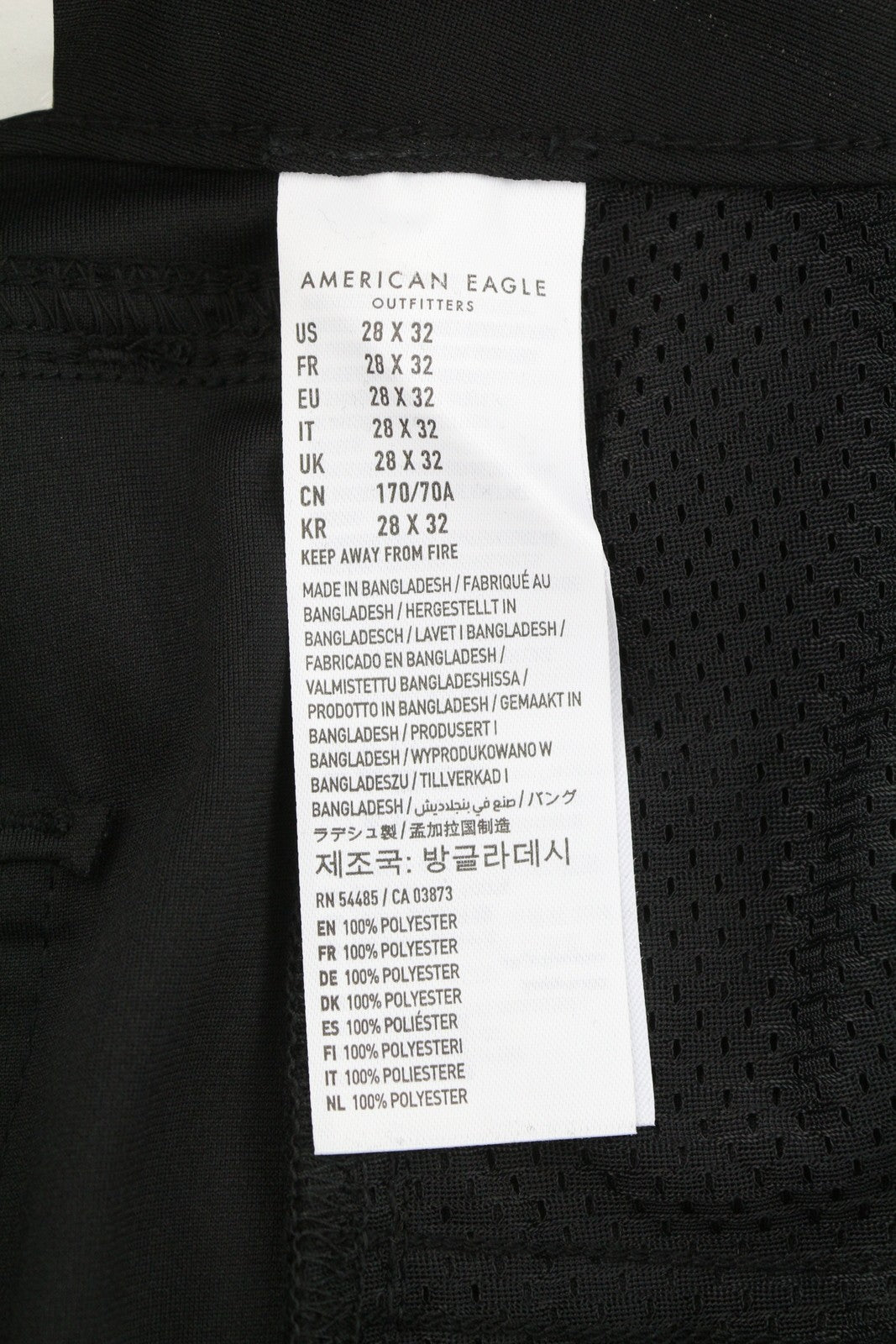 AMERICAN EAGLE OUTFITTERS Active Flex Slim Men Trousers W28/L32 Black Zip Fly