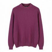 CALVIN KLEIN Men Jumper S Purple Mock Neck Knit