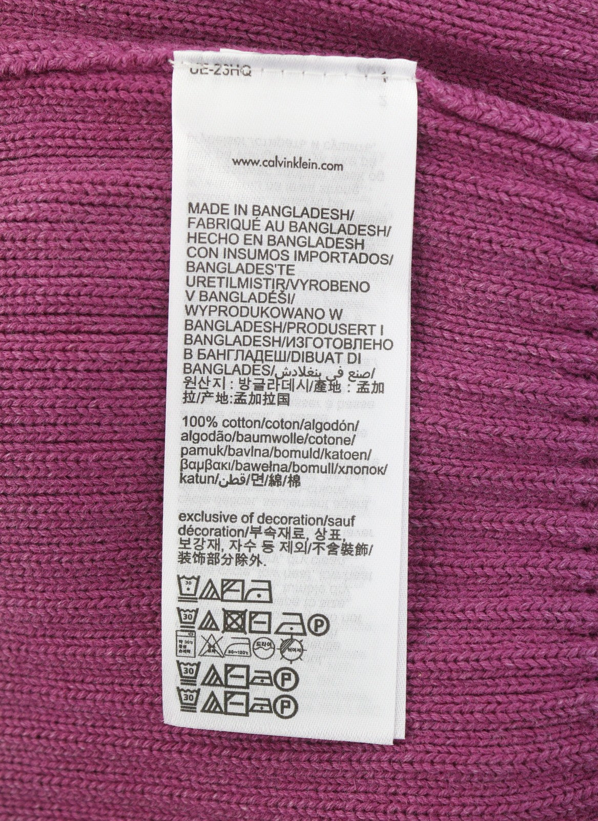CALVIN KLEIN Men Jumper S Purple Mock Neck Knit