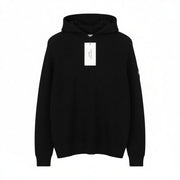 CALVIN KLEIN Men Jumper M Black Hooded Knit Logo