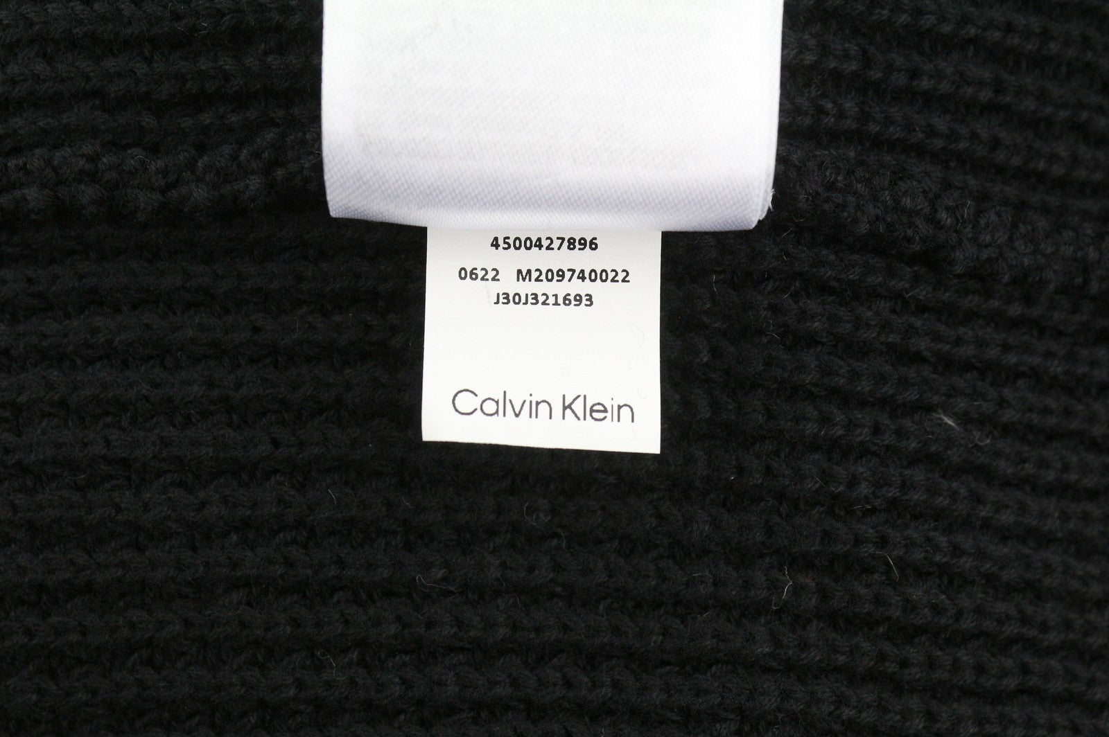 CALVIN KLEIN Men Jumper M Black Hooded Knit Logo