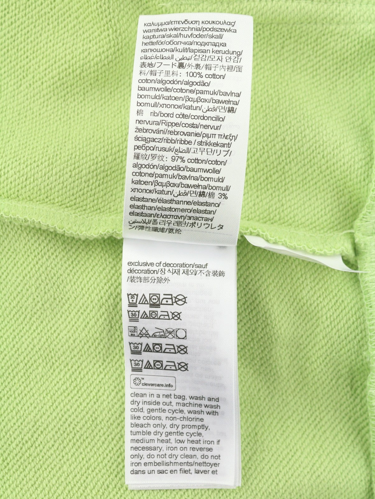 CALVIN KLEIN Men Hoodie XL Jaded Green Kangaroo Logo