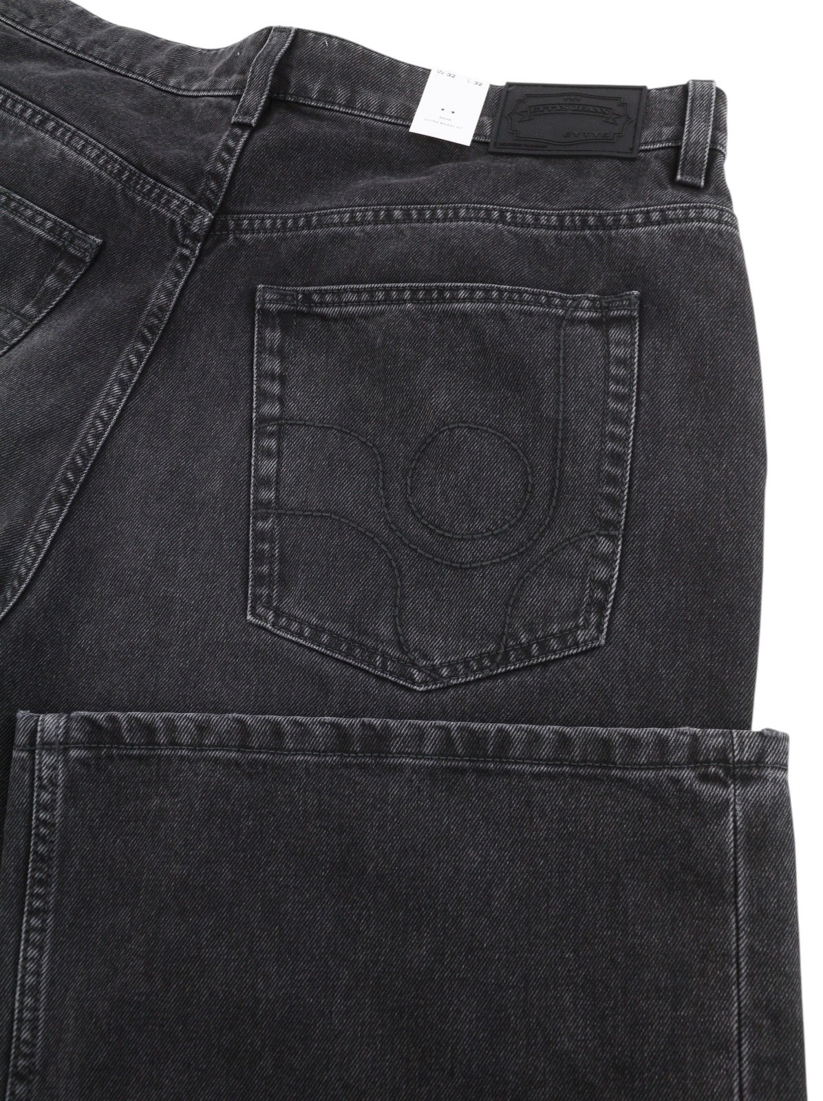 EYTYS Echo Sulphur Ultra Baggy Fit Men Jeans W32/L32 Black Faded Unisex RRP370