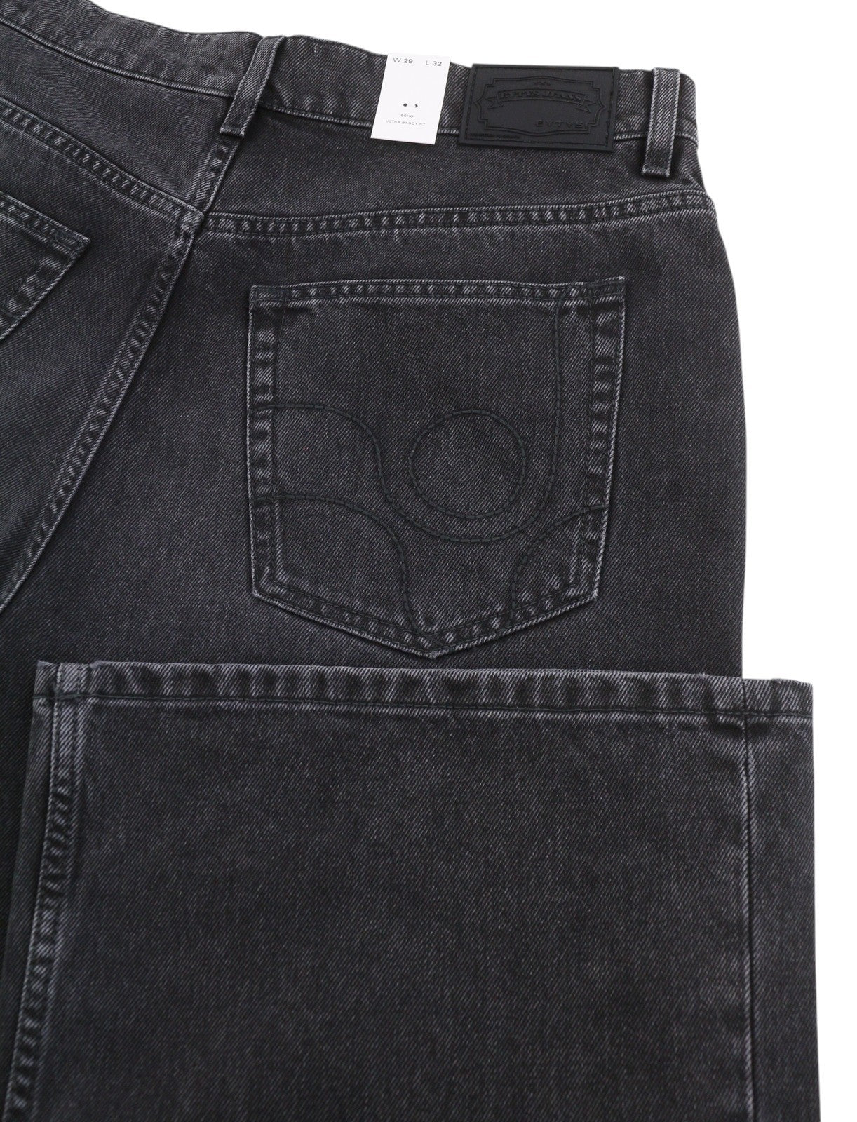 EYTYS Echo Sulphur Ultra Baggy Fit Women Jeans W29/L32 Black Faded Unisex RRP370
