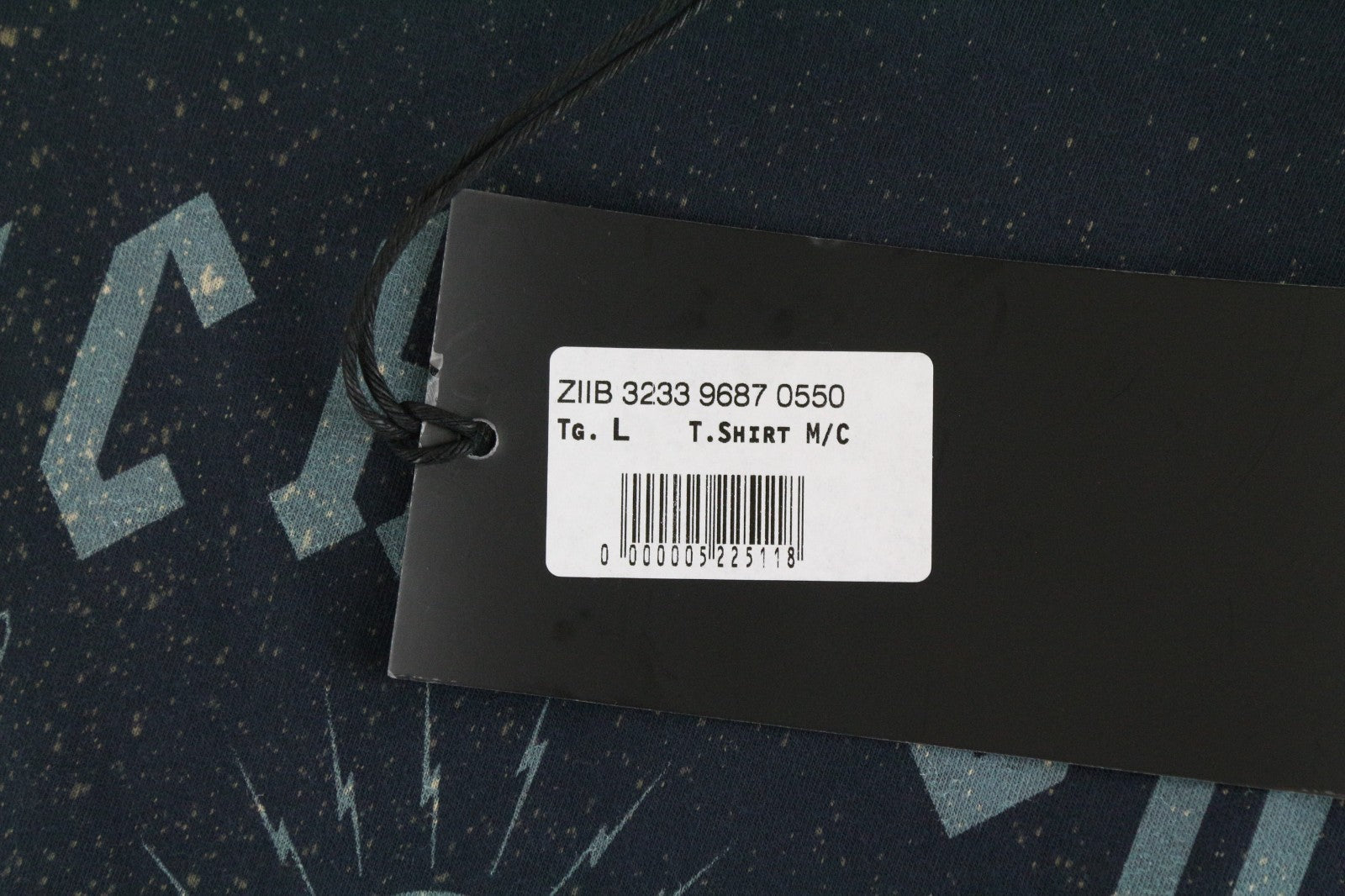 RICHMOND  Men T-Shirt L Casual Blue Pure Cotton Short Sleeve Logo Pull On