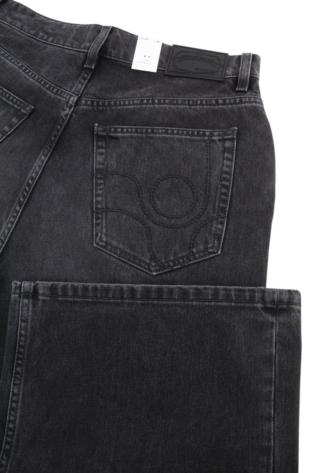 EYTYS Echo Sulphur Ultra Baggy Fit Women Jeans W27/L32 Black Faded RRP370
