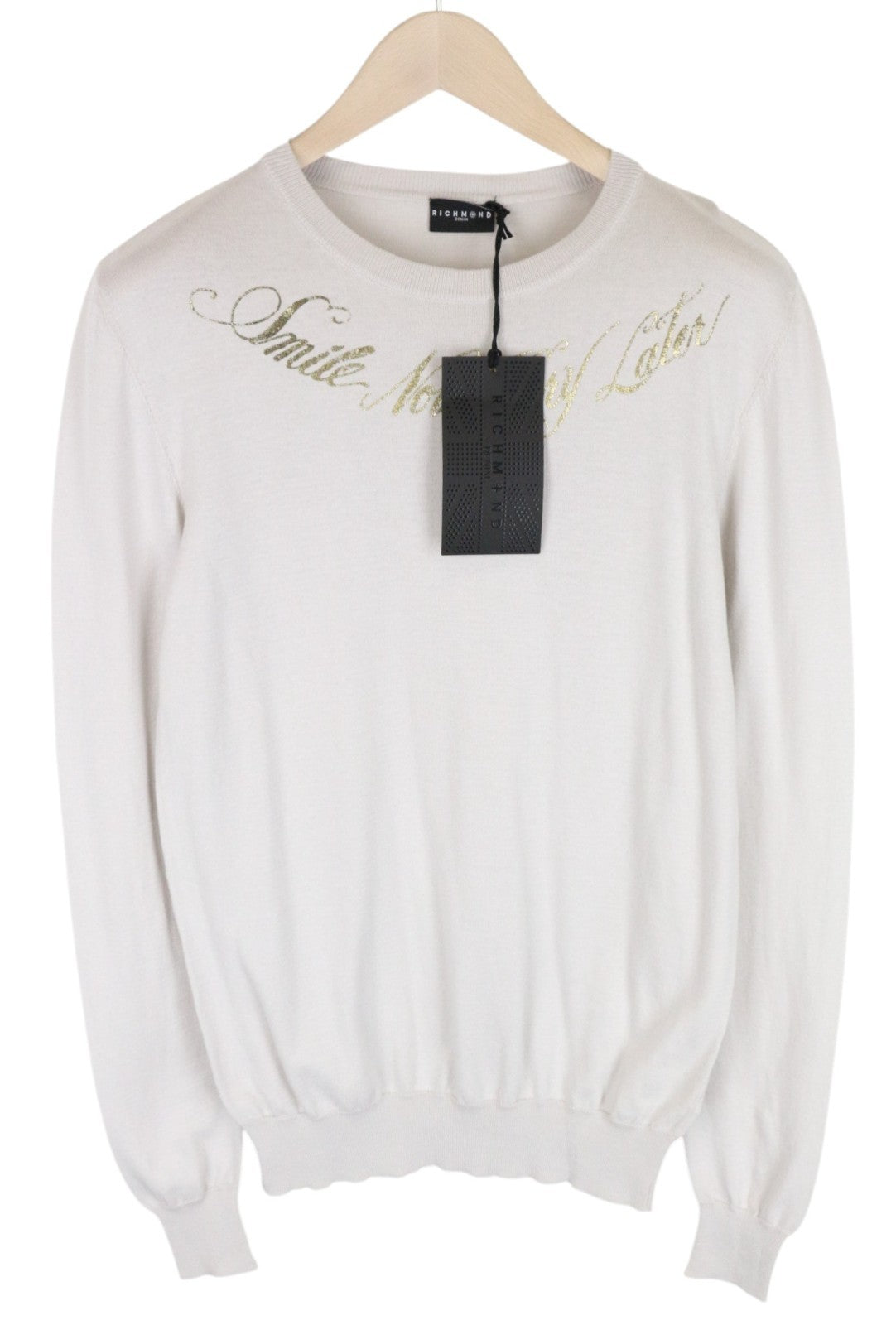 Beigefarbenes Sweatshirt aus Köperstoff