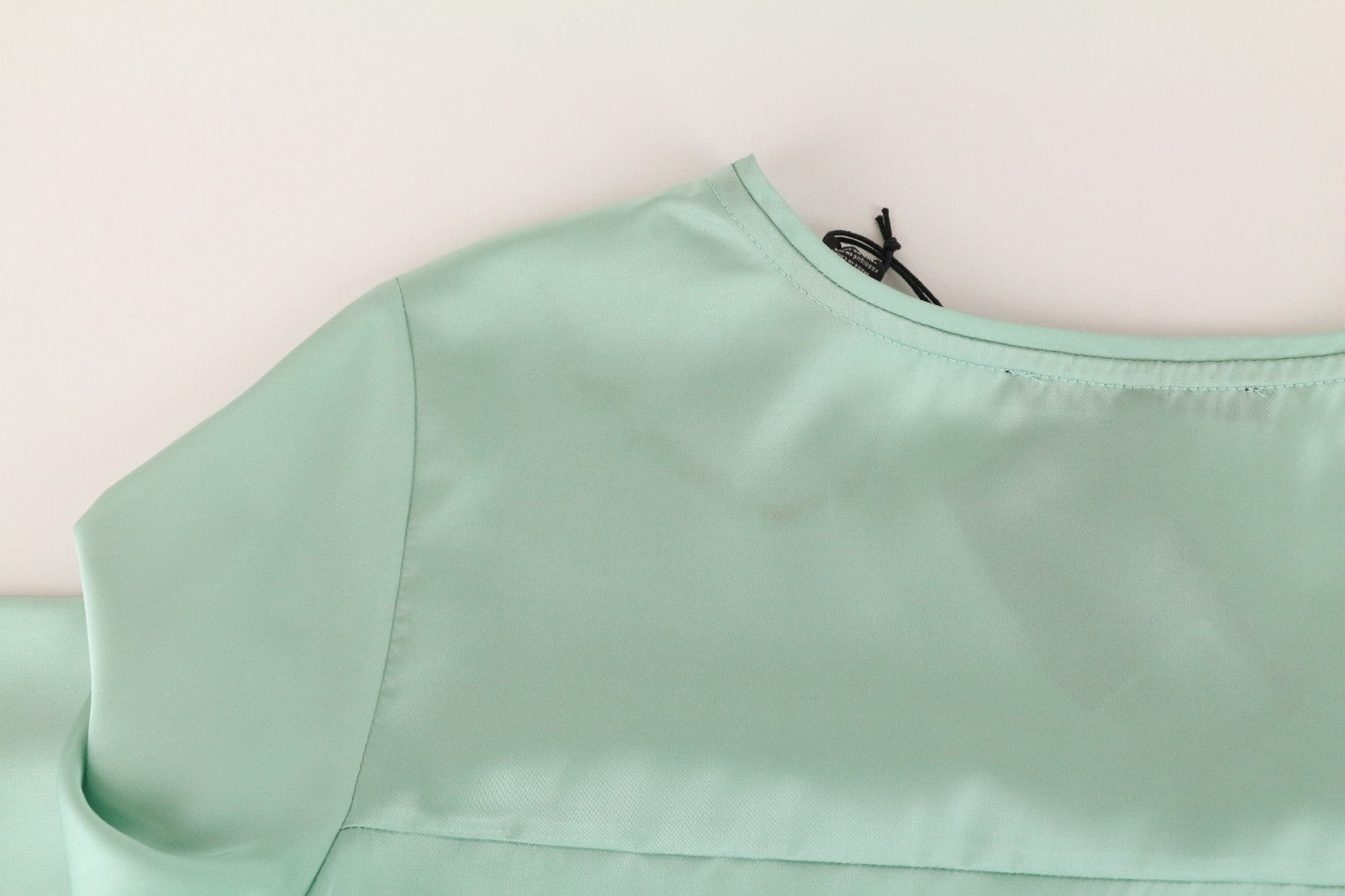 MAISON SCOTCH Women Dress S Mint Green 3/4 Sleeve V-Neck Short Tunic