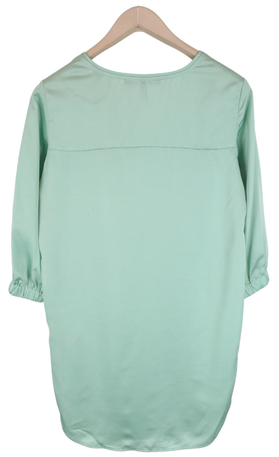 MAISON SCOTCH Women Dress S Mint Green 3/4 Sleeve V-Neck Short Tunic