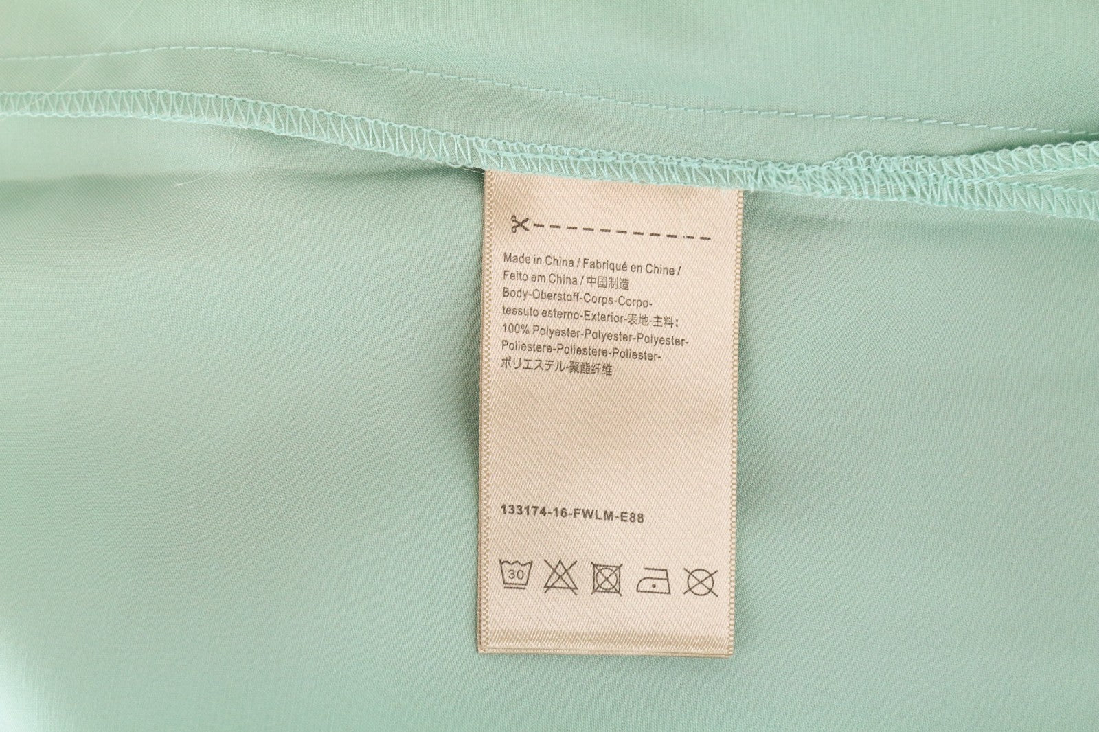 MAISON SCOTCH Women Dress S Mint Green 3/4 Sleeve V-Neck Short Tunic
