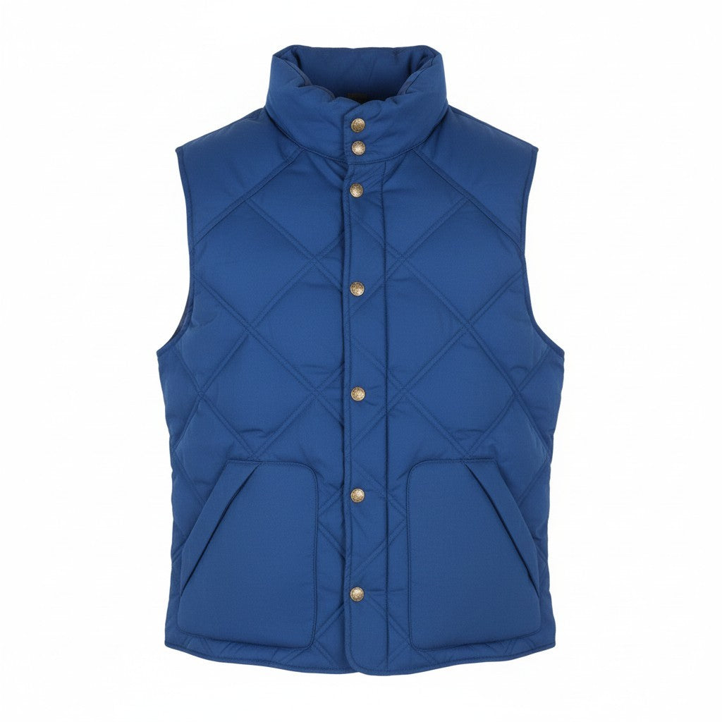 SCOTCH & SODA Men Waistcoat M Blue Two-Tone Camouflage Reversible Quilted