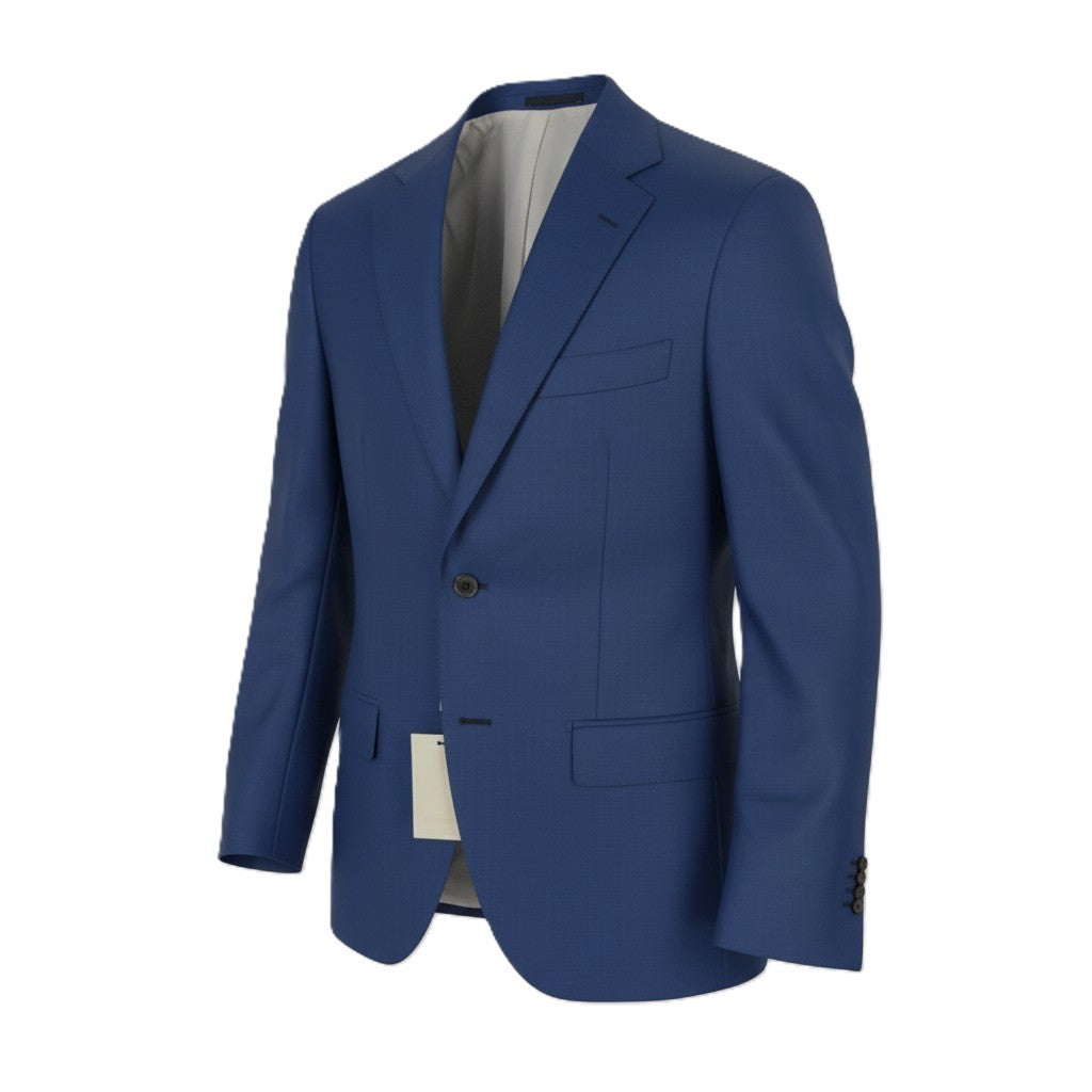 SUITSUPPLY Napoli Men Blazer UK38L Blue Straight Slim Cut Wool Single-Breasted