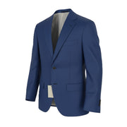 SUITSUPPLY Napoli Men Blazer UK38L Blue Straight Slim Cut Wool Single-Breasted