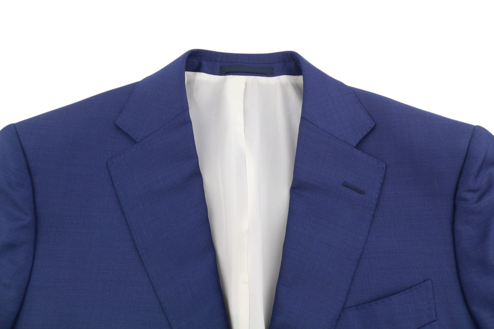 SUITSUPPLY Napoli Men Blazer UK38L Blue Straight Slim Cut Wool Single-Breasted