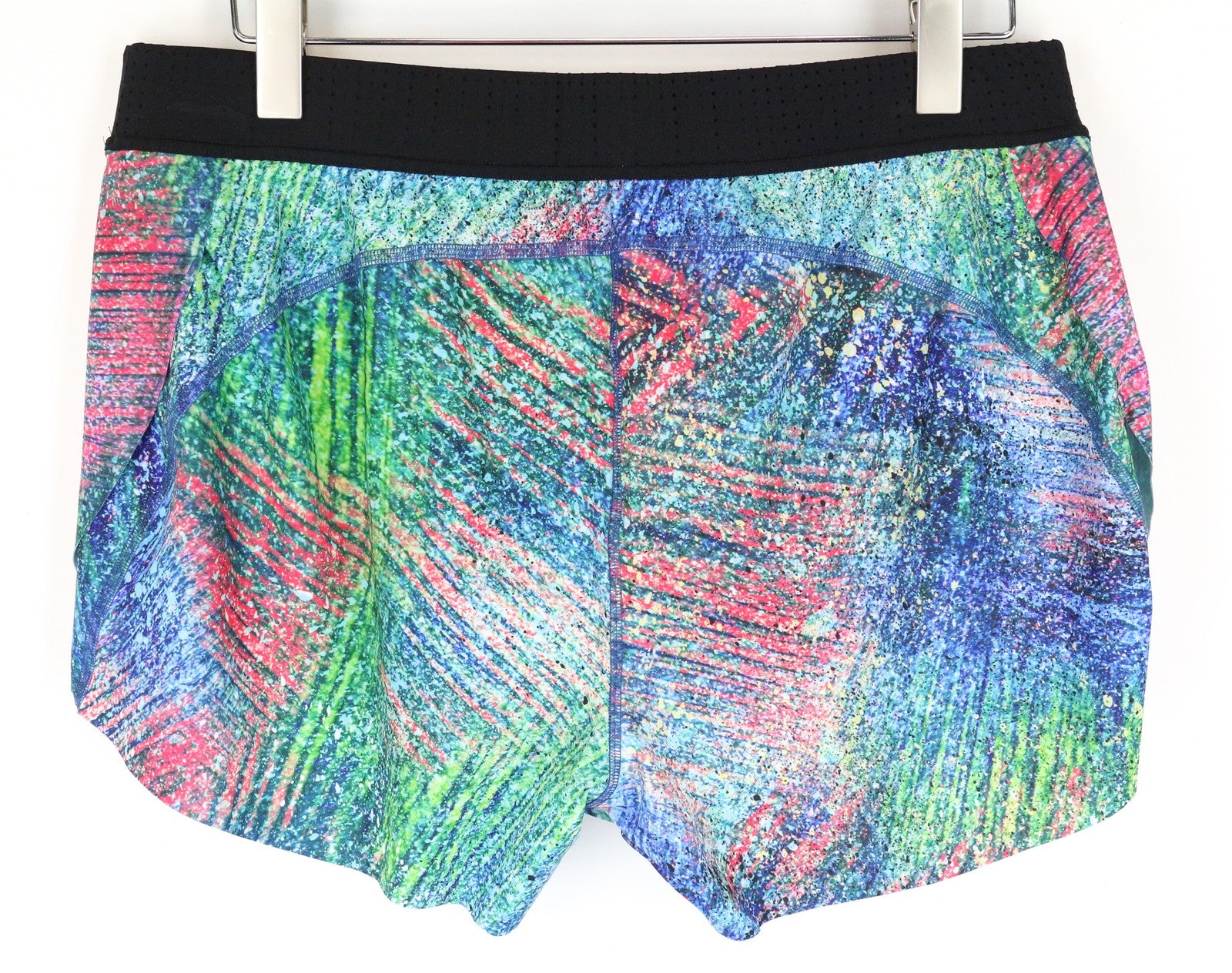 SWEATY BETTY Triple Jump Women Shorts XL Blue Zip Side Pockets Activewear Gym