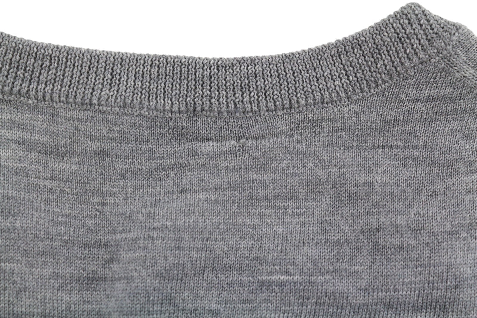 SUITSUPPLY Merino Wool Men Jumper S Grey Melange Knit Crew Neck Pull On
