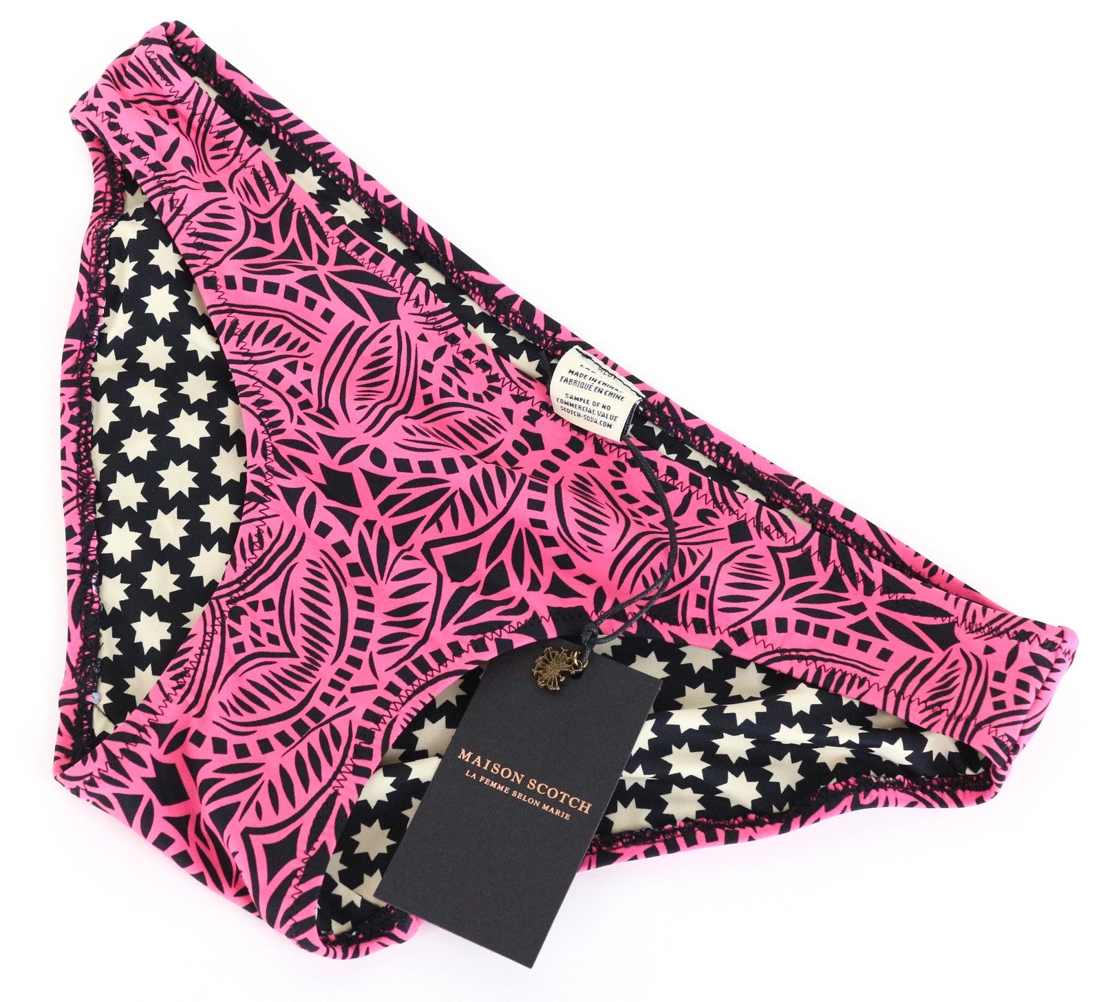 MAISON SCOTCH Women Swimwear ~XS Patterned Summer Beach Pool Bikini Bottom