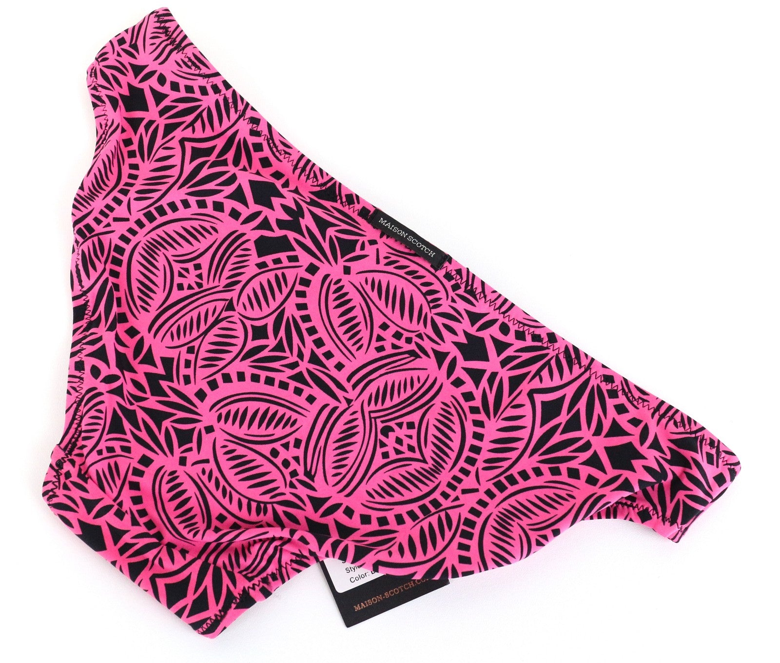 MAISON SCOTCH Women Swimwear ~XS Pink Pattern Summer Beach Pool Bikini Bottom
