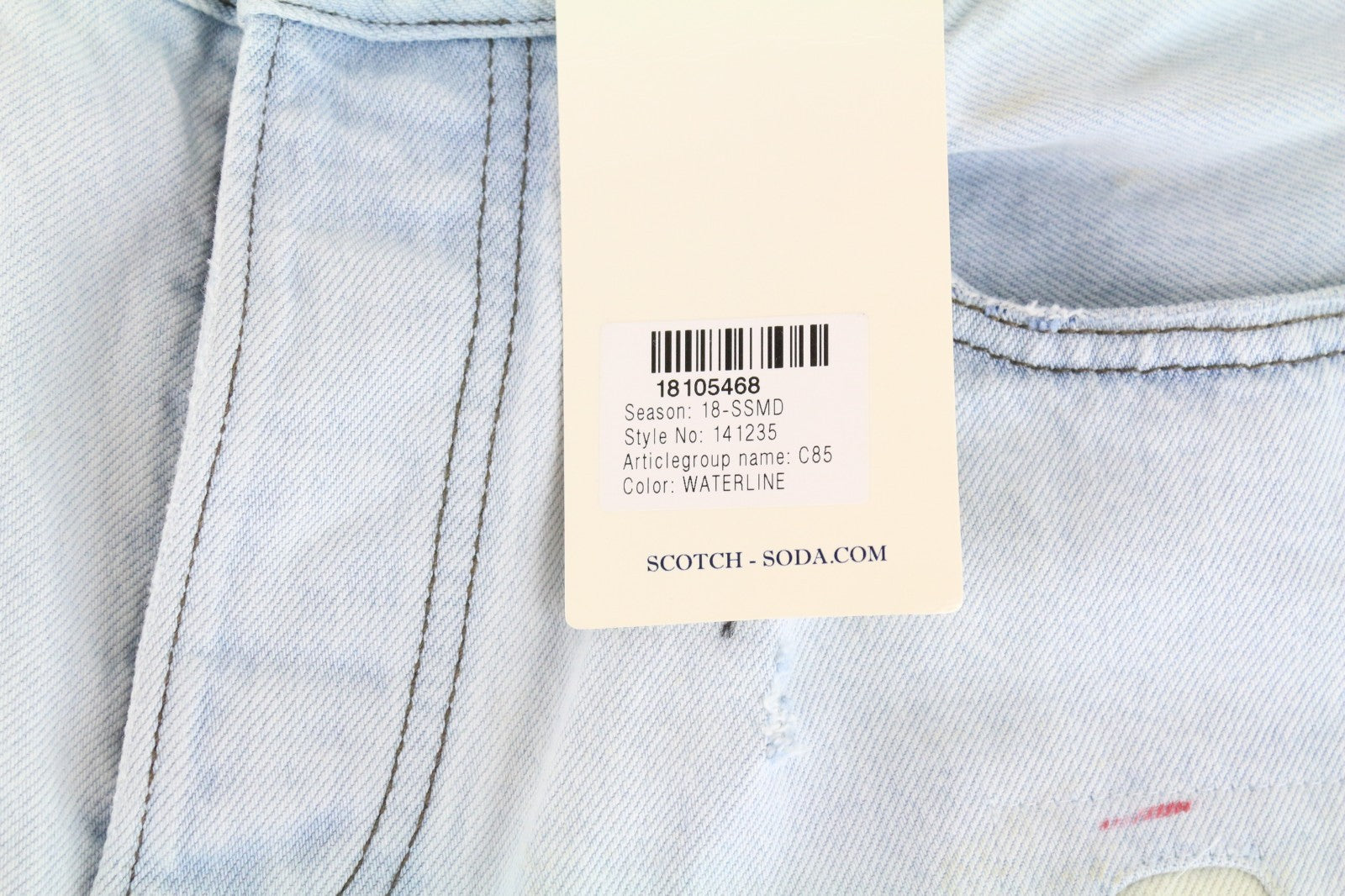 SCOTCH & SODA Dean Men Jeans W32/L32 Loose Taper Fit Ripped Aged Look Blue