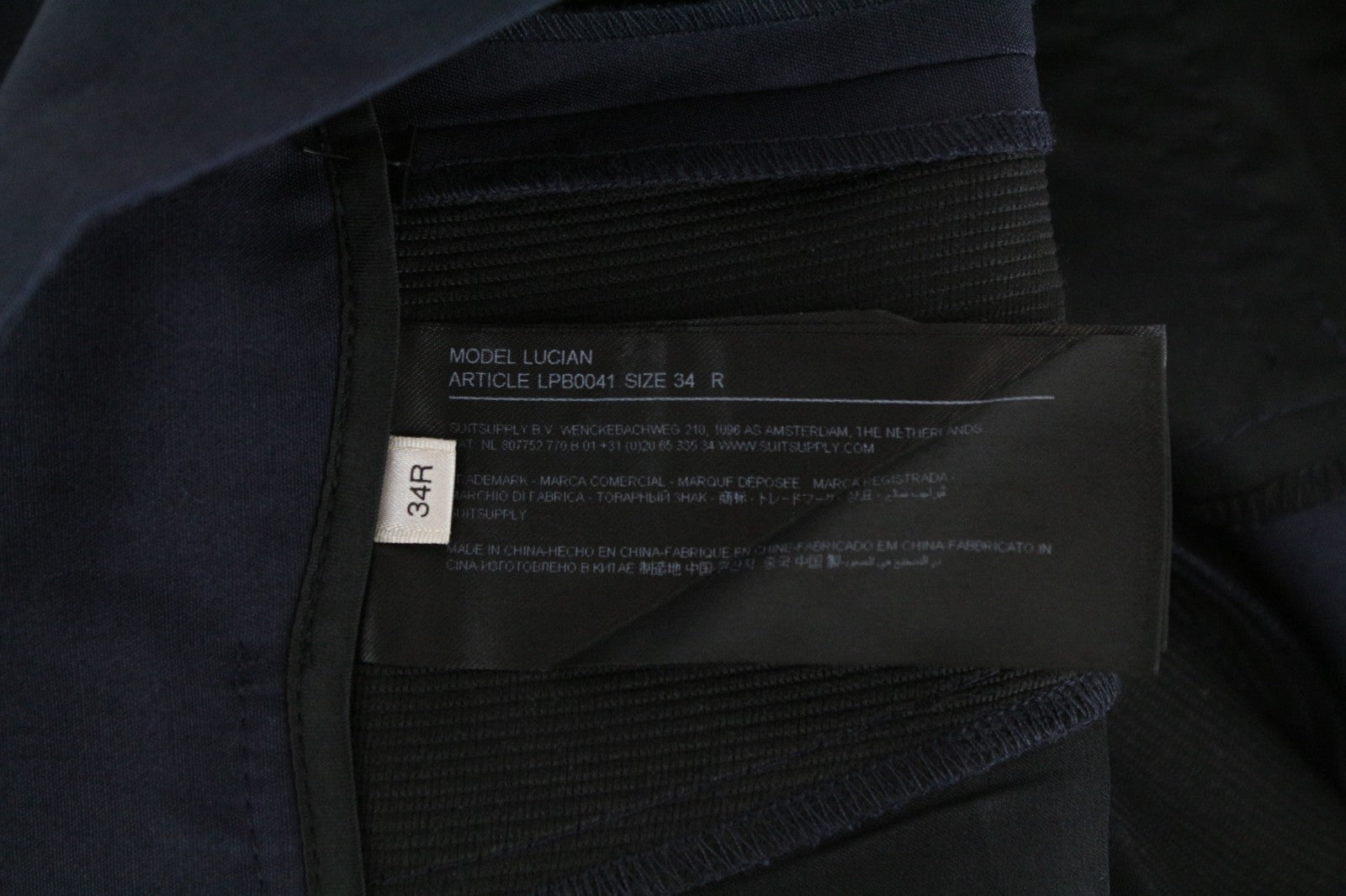 SUISTUDIO Lucian Women Trousers EU34R Navy Wool Silk Pleated Front Classic
