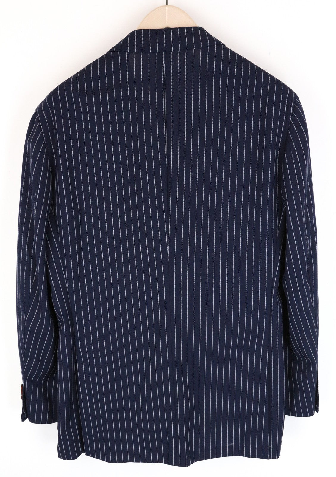 SUITSUPPLY Havana Traveller Men Blazer UK42R Blue Wool Slim Striped Unlined