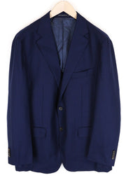 SUITSUPPLY Havana Men Blazer UK48R Blue Pure Wool Slim Single-Breasted Classic