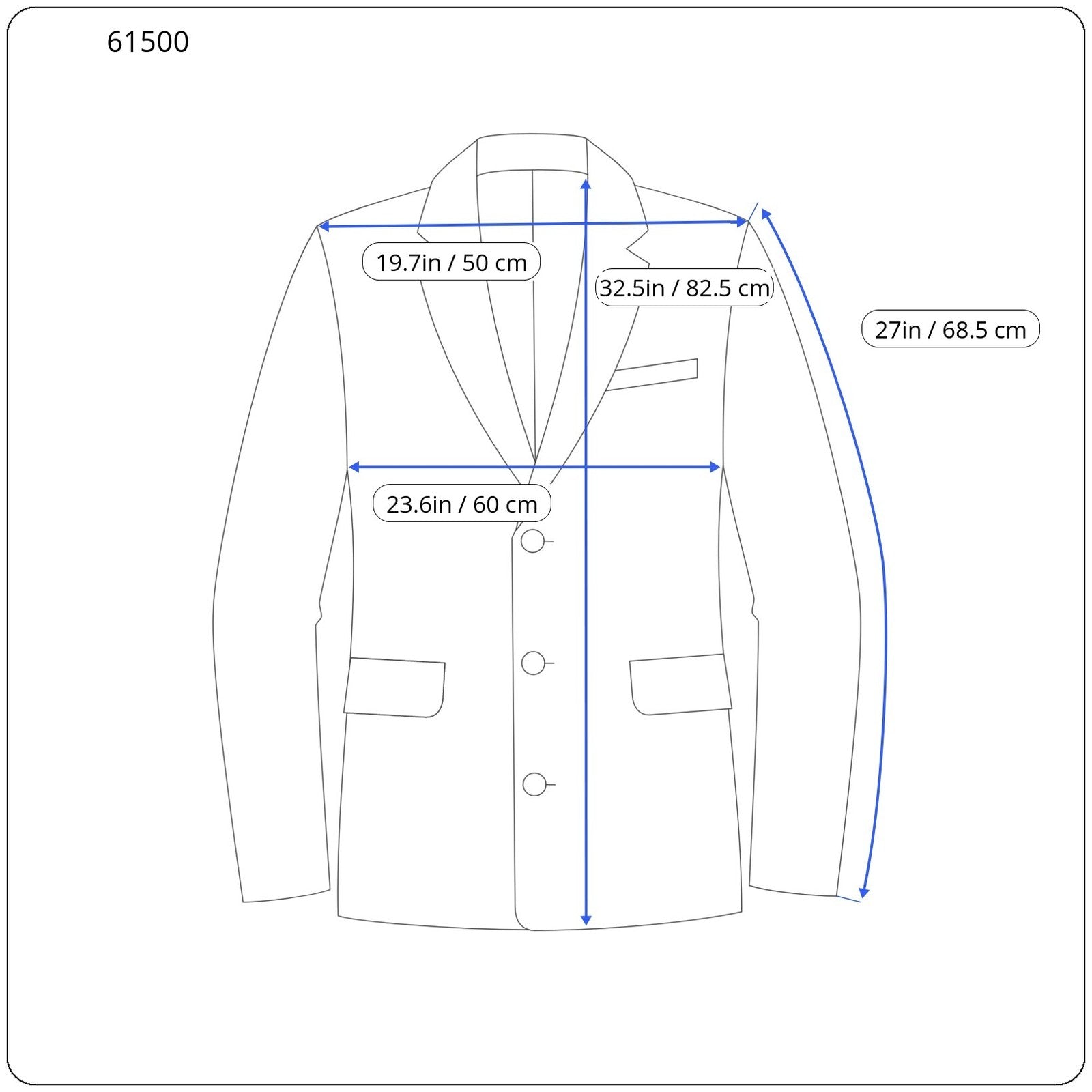 SUITSUPPLY Havana Men Blazer UK48R Blue Pure Wool Slim Single-Breasted Classic