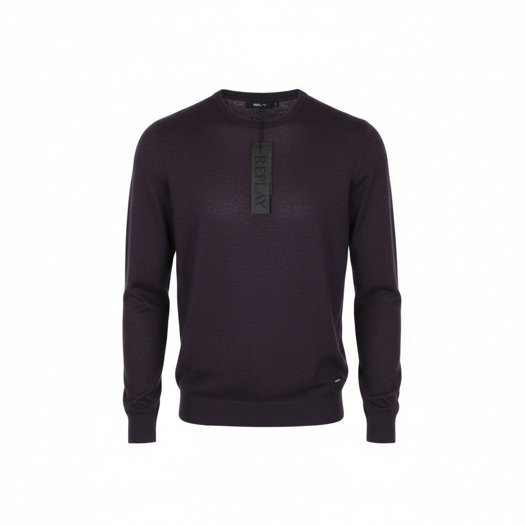 Lila Woll-Sweatshirt