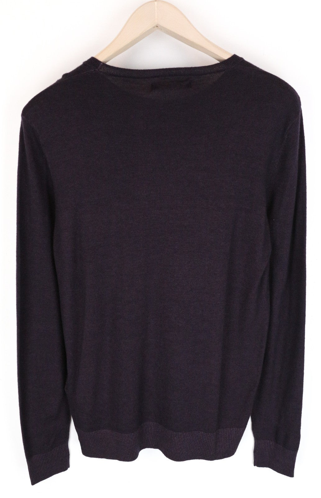 REPLAY Men Sweatshirt S Purple Wool Blend Long Sleeved Pull On Casual