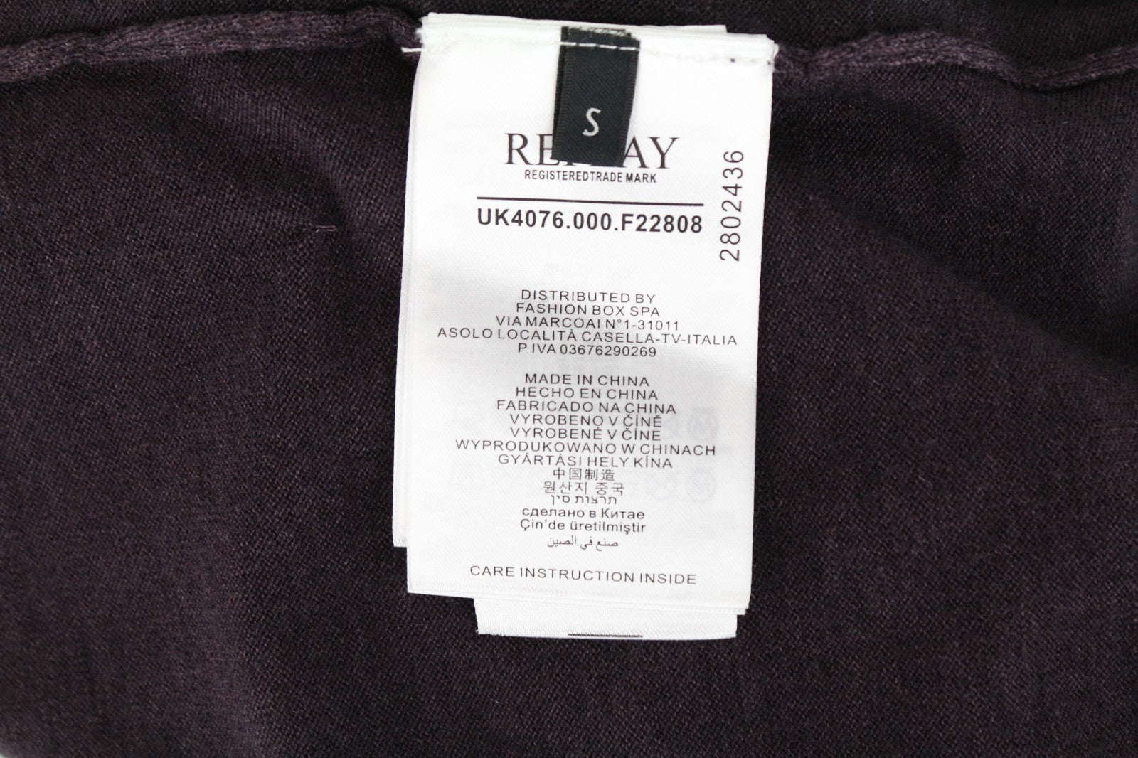 REPLAY Men Sweatshirt S Purple Wool Blend Long Sleeved Pull On Casual