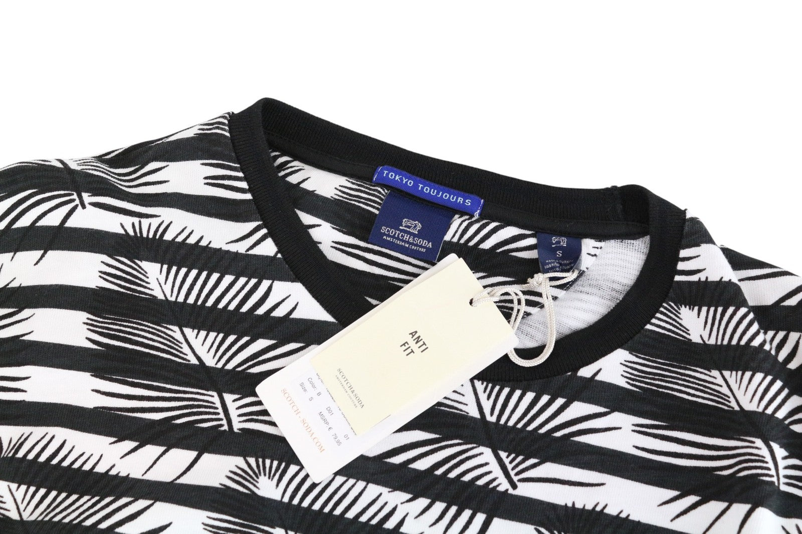 SCOTCH & SODA Ams Couture Men Sweatshirt S Black Cotton Anti Striped Pattern